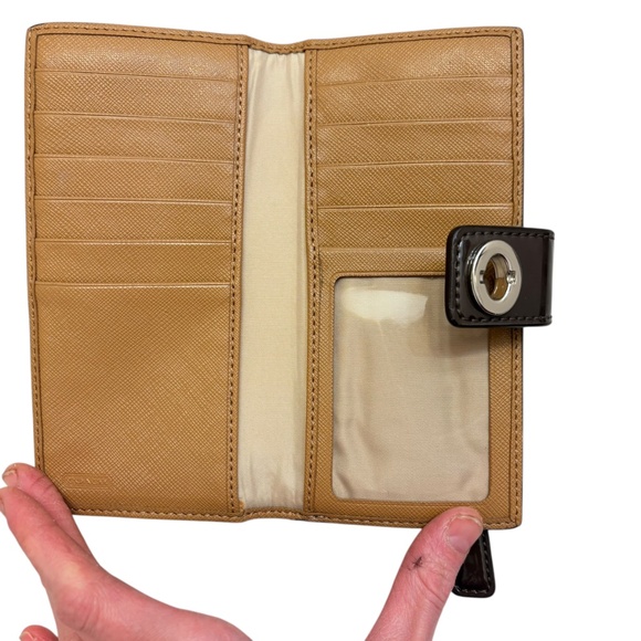 Coach y2k signature brown cc slim turnlock wallet - Picture 3 of 5